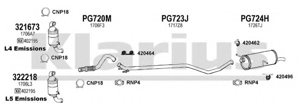 KLARIUS 631202U Exhaust System